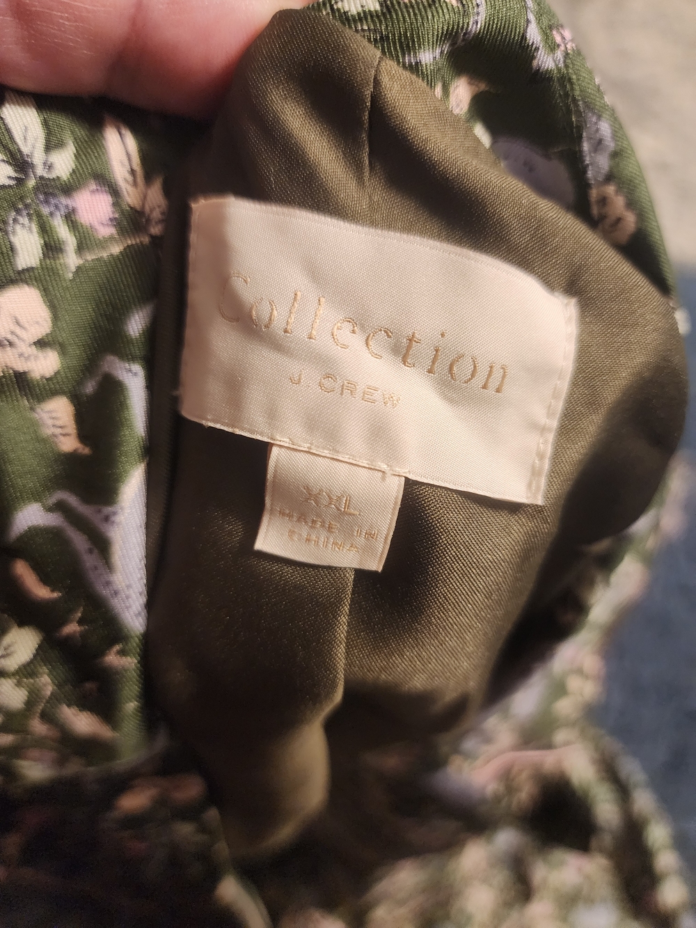 J. Crew Olive Green Floral Wrap Blazer - Picture 3 of 3